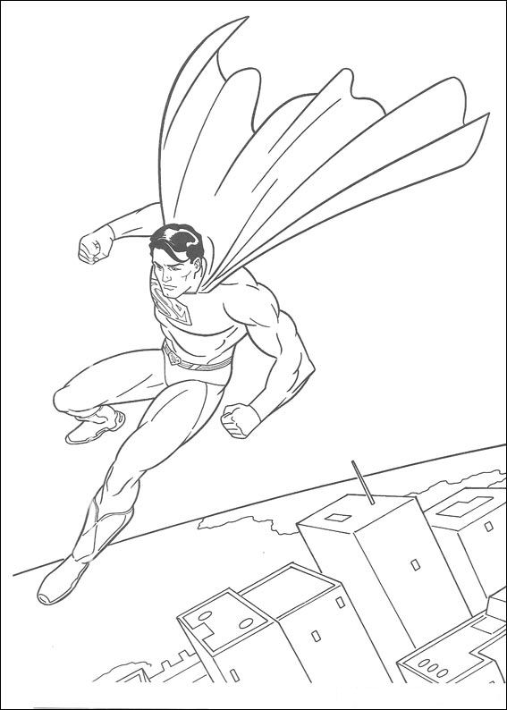 Plansa de colorat cu Superman 27 20
